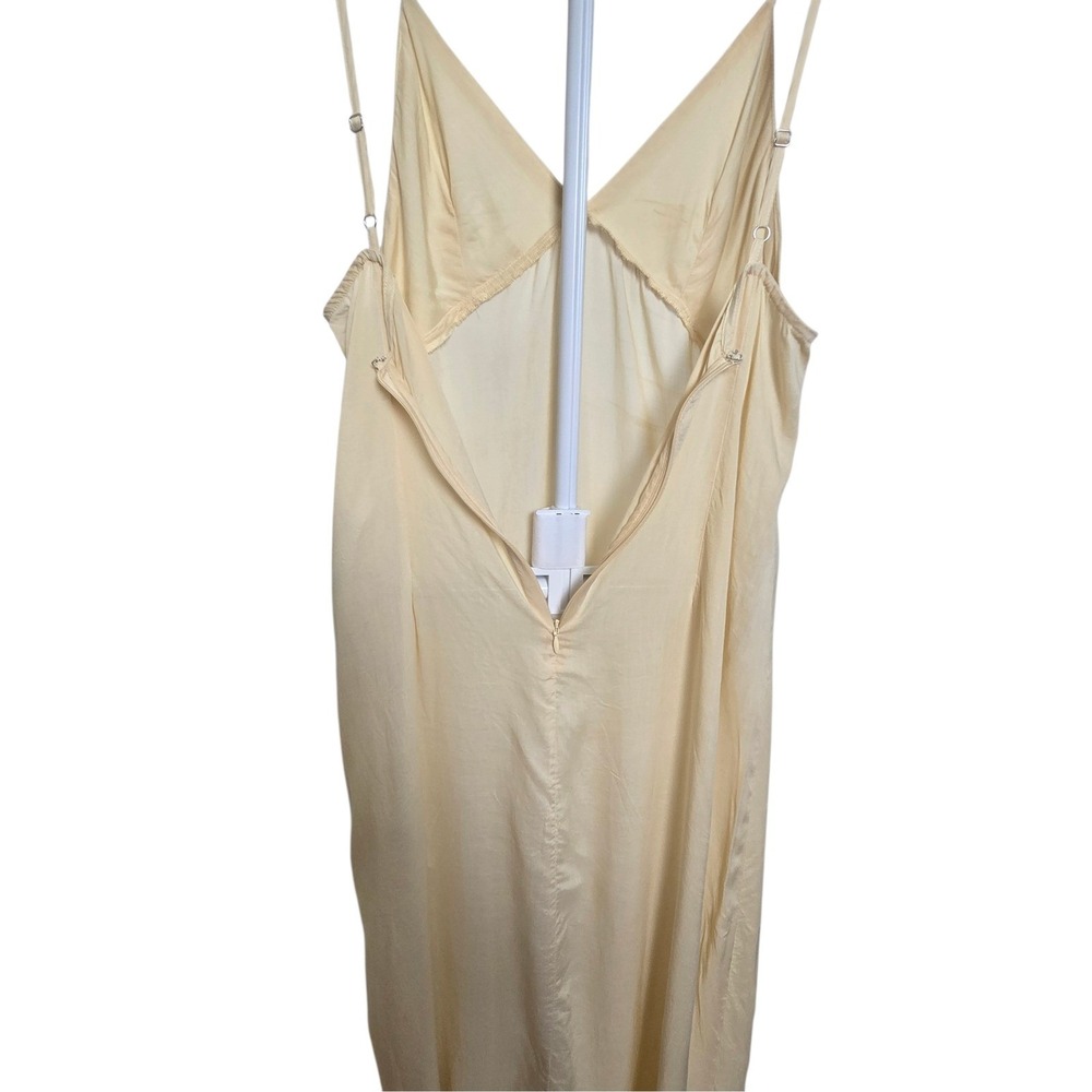 Farm Rio Ivory Slip Dress Small Boho Coquette Maxi Adjustable‎ Strap Festival - Picture 11 of 14